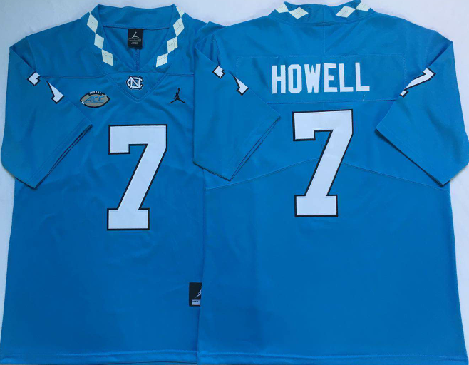 NCAA North Carolina Tar Heels #7 Howell blue jerseys